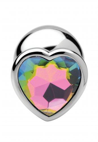 Rainbow Heart Butt Plug – Groß