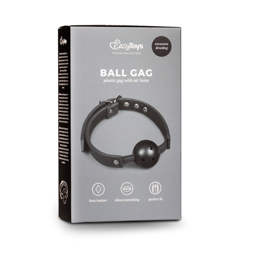 Ballknebel mit PVC-Ball – Schwarz