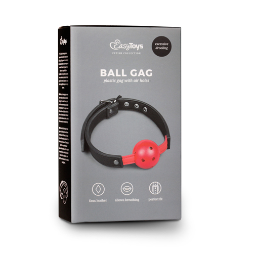 Ballknebel mit PVC-Ball – Rot