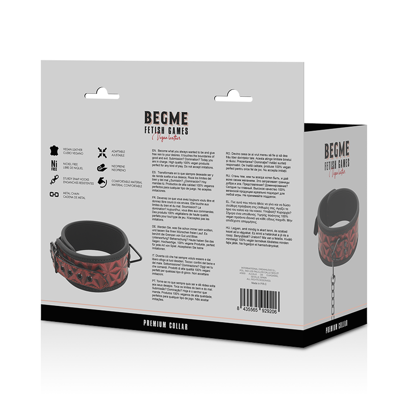 BEGME RED EDITION VEGANE LEDERHALSKETTE – Bild 8