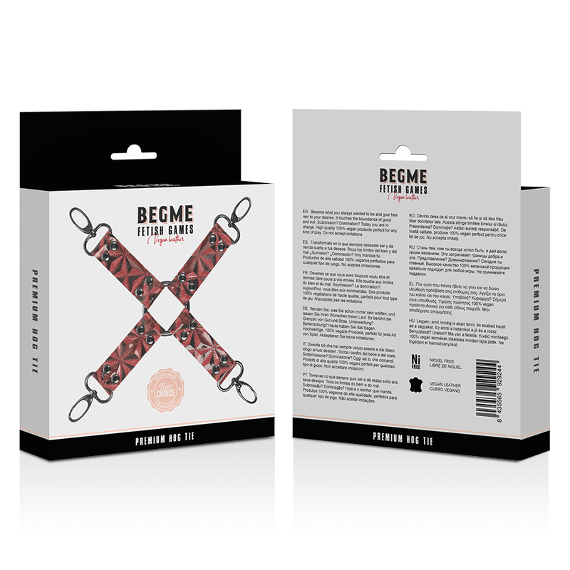 BEGME RED EDITION HOG KRAWATTE VEGANES LEDER – Bild 5