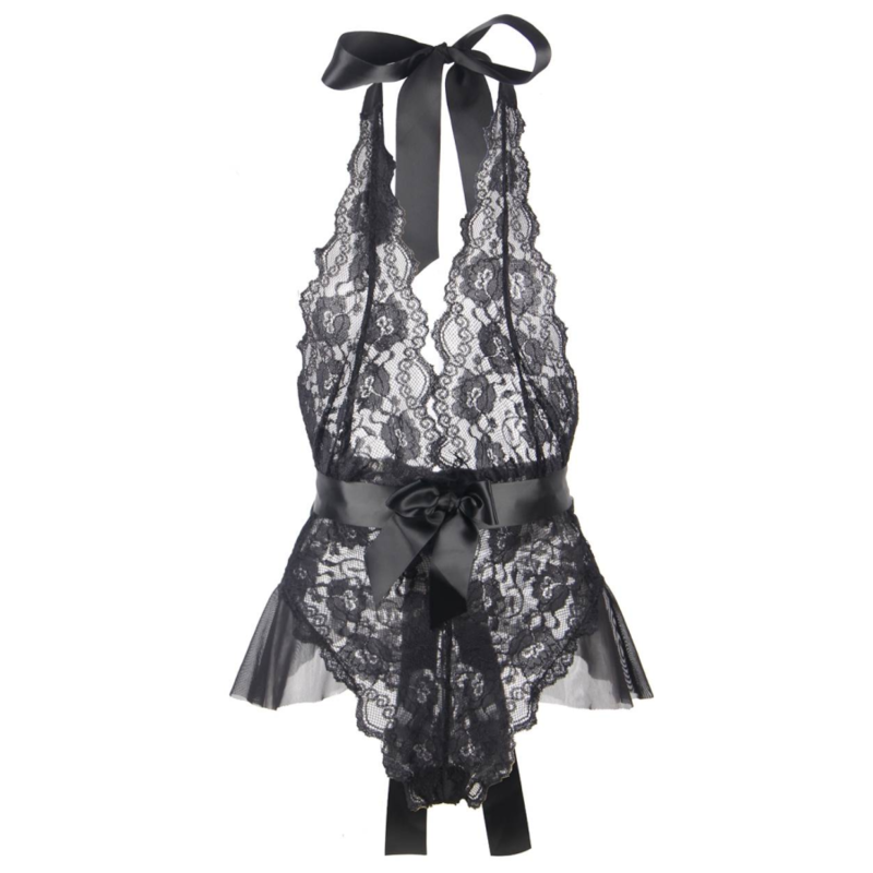QUEEN LINGERIE DEEP V RÜCKENLOSER SPITZE TEDDY L/XL – Bild 5