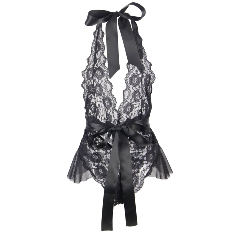QUEEN LINGERIE DEEP V RÜCKENLOSER SPITZE TEDDY L/XL – Bild 8