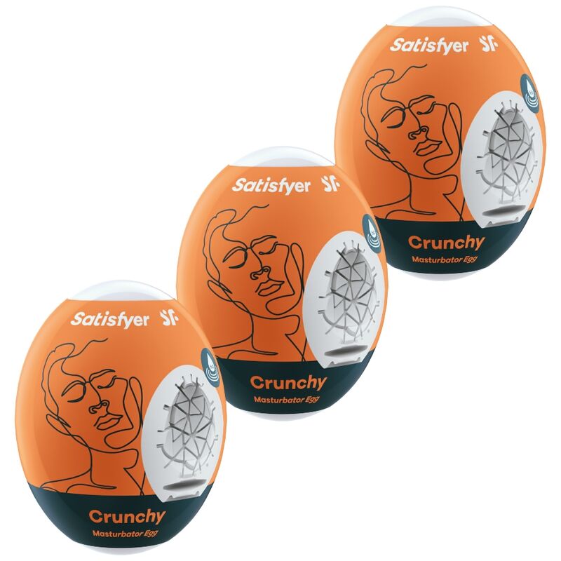SATISFYER 3 MASTURBATOR-EIER - KNUSPRIG