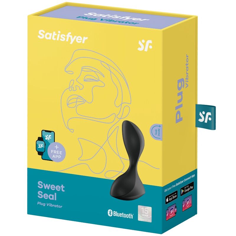SATISFYER SWEET SEAL VIBRATING PLUG APP - BLACK – Bild 4
