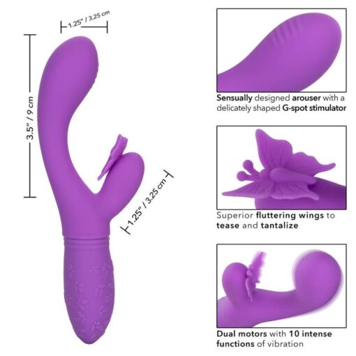 CALIFORNIA EXOTICS BUTTERFLY KISS FLUTTER VIOLETT – Bild 2