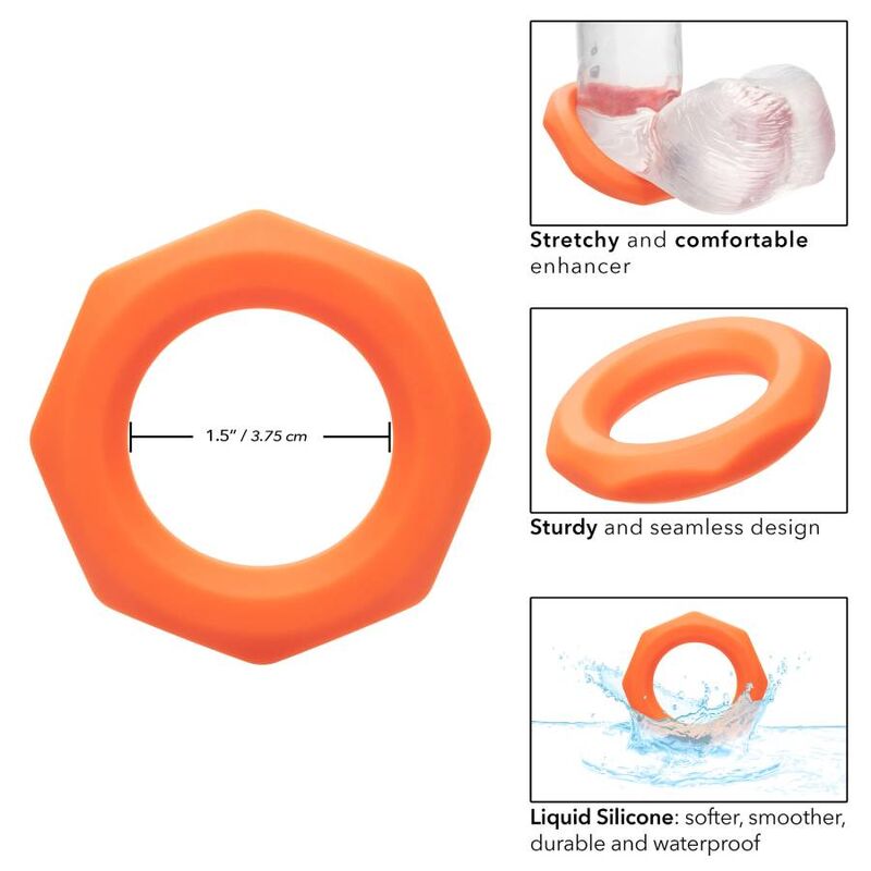 CALIFORNIA EXOTICS ALPHA SEXAGON RING ORANGE – Bild 4
