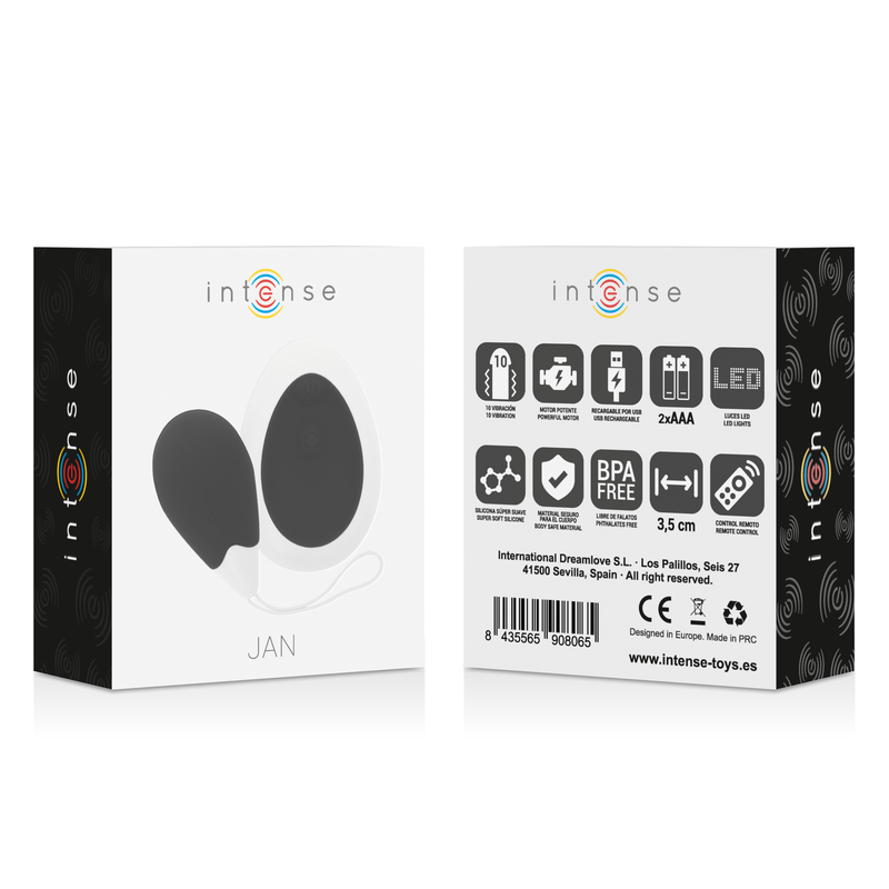 INTENSE JAN VIBRATING EGG REMOTE DEEP BLACK – Bild 5