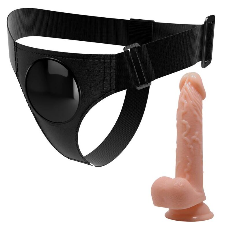 PRETTY LOVE - HARNESS BRIEFS UNIVERSAL HARNESS MIT DILDO KEVIN 19 CM NATUR – Bild 4