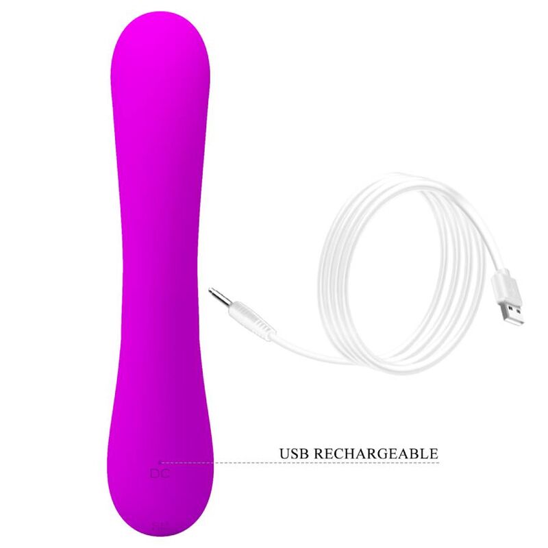 PRETTY LOVE - SINCERE SILICONE VIBRATOR AND STIMULATOR PURPLE – Bild 8