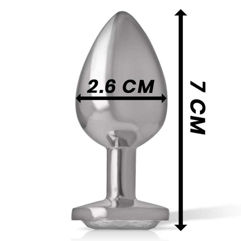 INTENSE - ALUMINIUM-METALL-ANALSPlug mit silbernem Glas, Größe S – Bild 6