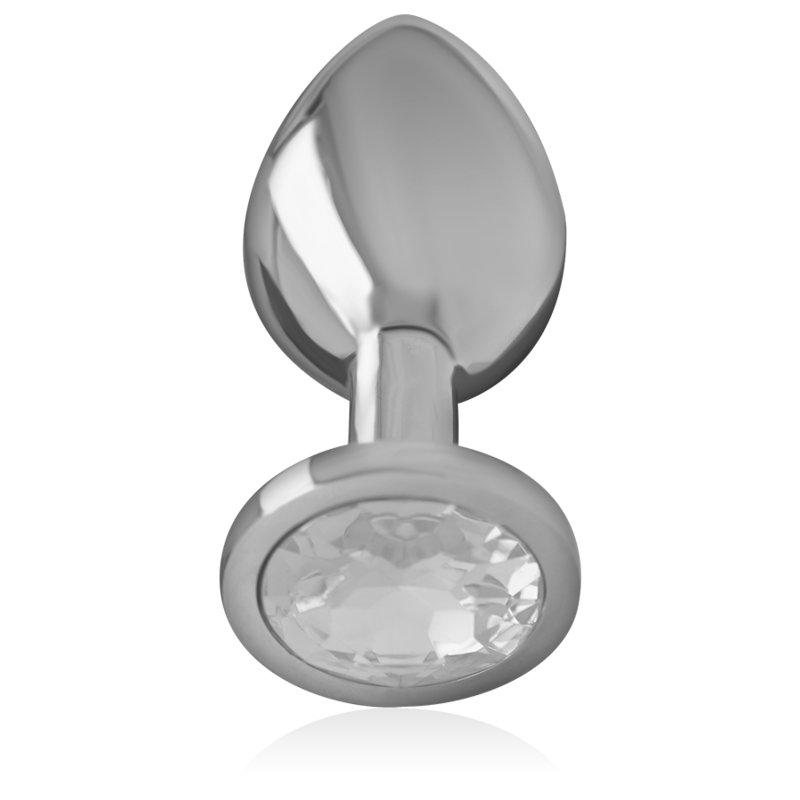 INTENSE - ALUMINIUM-METALL-ANALSPlug mit silbernem Glas, Größe L – Bild 2