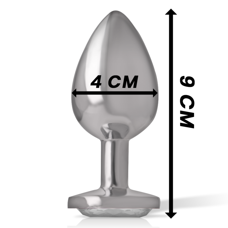 INTENSE - ALUMINIUM-METALL-ANALSPlug mit silbernem Glas, Größe L – Bild 6