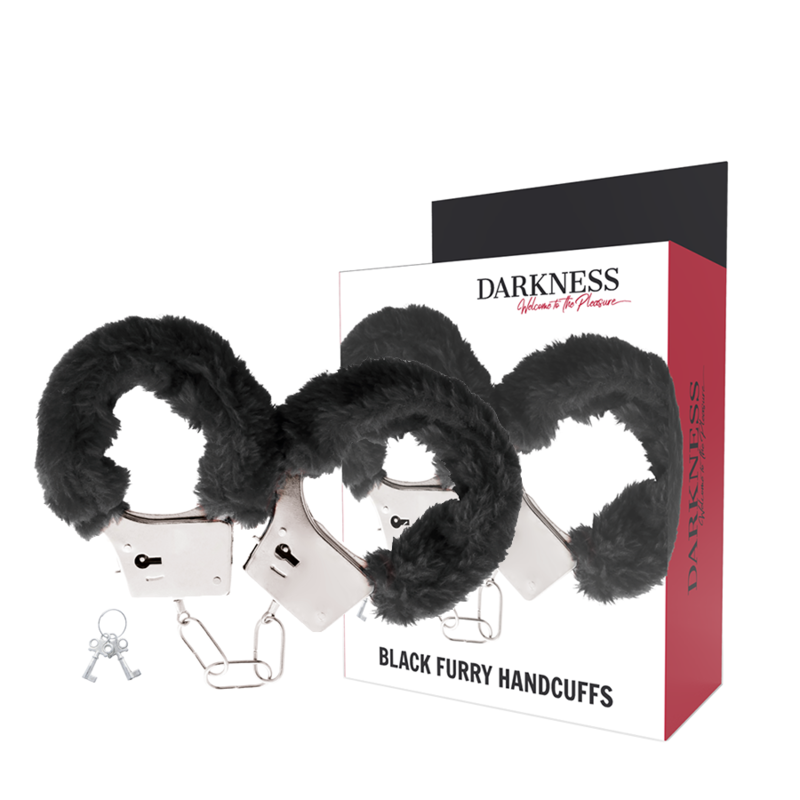 DARKNESS PLEASURE FURRY HANDCUFFS SCHWARZ – Bild 2