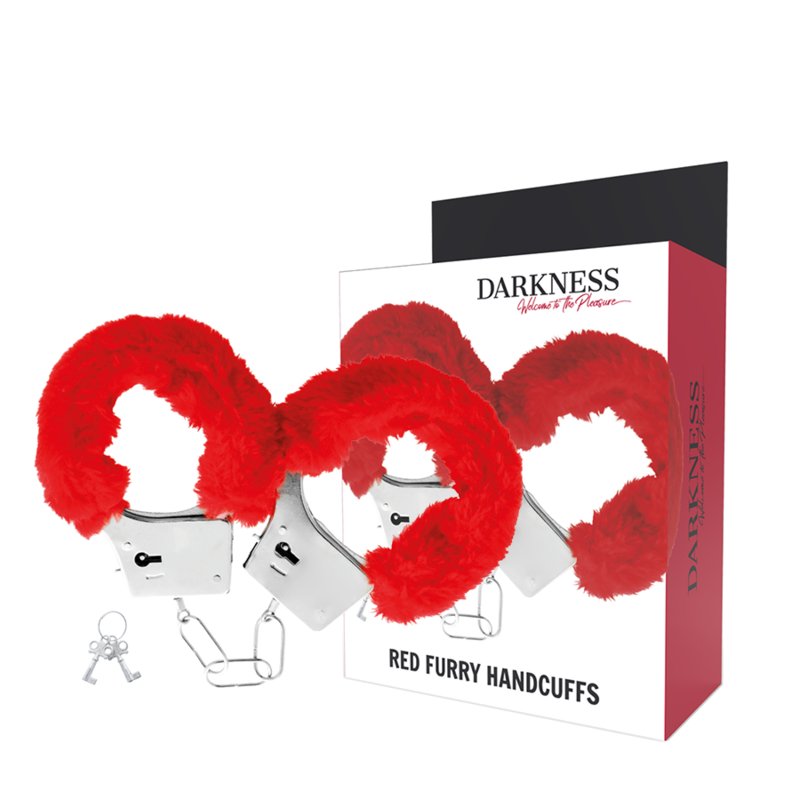 DARKNESS PLEASURE FURRY HANDCUFFS ROT – Bild 2