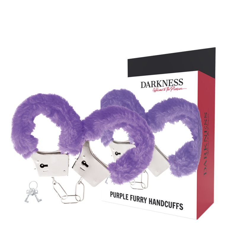 DARKNESS PLEASURE FURRY HANDCUFFS PURPLE – Bild 3