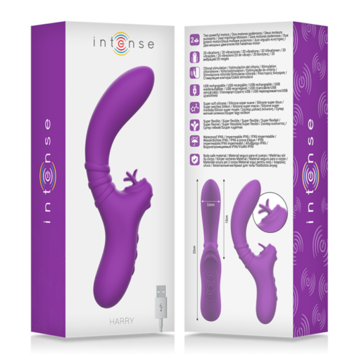 INTENSIV - HARRY VIBRATOR FLEXIBEL MIT LILA ZUNGE – Bild 7