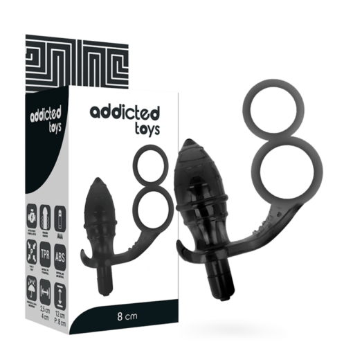 ADDICTED TOYS ANAL PLUG MIT DOPPELTEM SCHWARZEN RING