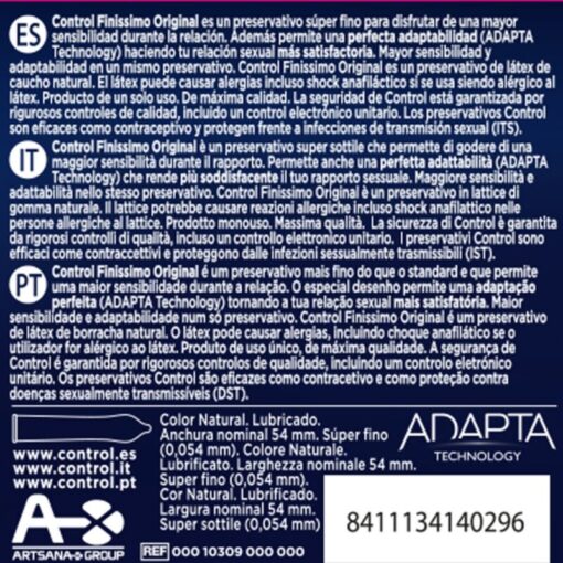 CONTROL FINISSIMO CONDOMS 3 UNITS – Bild 2