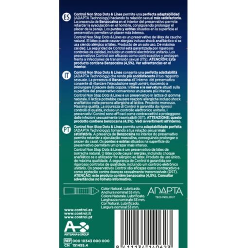 CONTROL NONSTOP DOTS AND LINES CONDOMS 12 UNITS – Bild 2