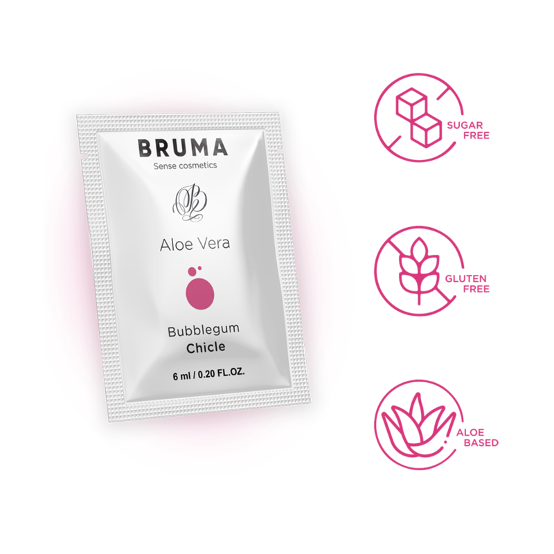 BRUMA - ALOE VERA GLEITGEL BUBBLEGUM GESCHMACK 6 ML – Bild 2