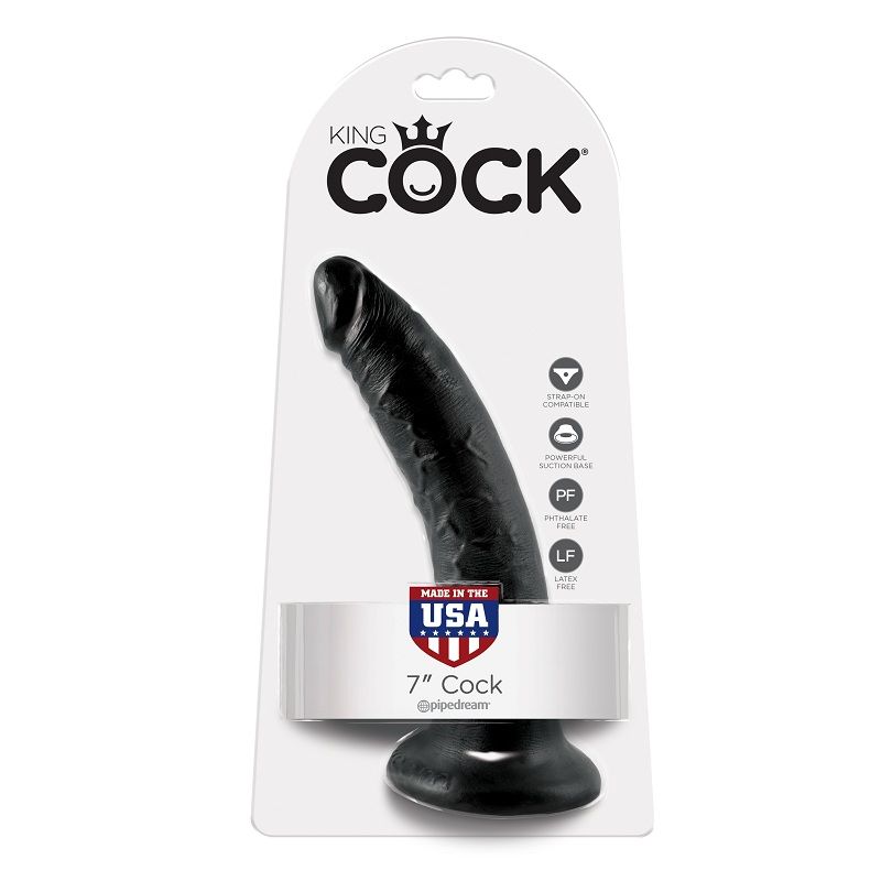 KING COCK 7" COCK SCHWARZ 17,8 CM