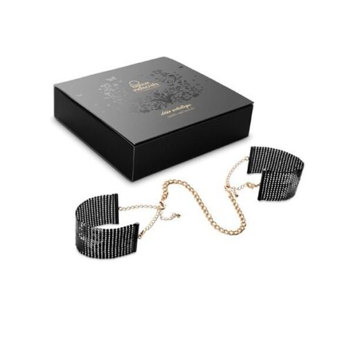 DESIR METALLIQUE BLACK METALLIC MESH HANDCUFFS – Bild 4
