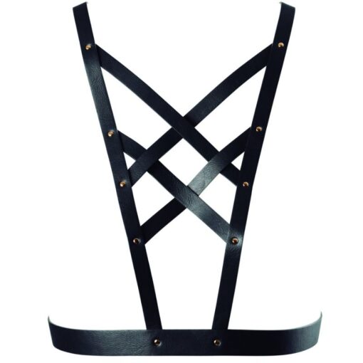BIJOUX INDISCRETS MAZE CROSS CLEAVAGE HARNESS SCHWARZ