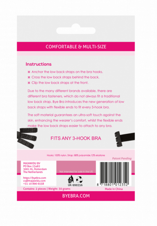 2 LOW BACK STRAPS 3 ROWS BLACK – Bild 2