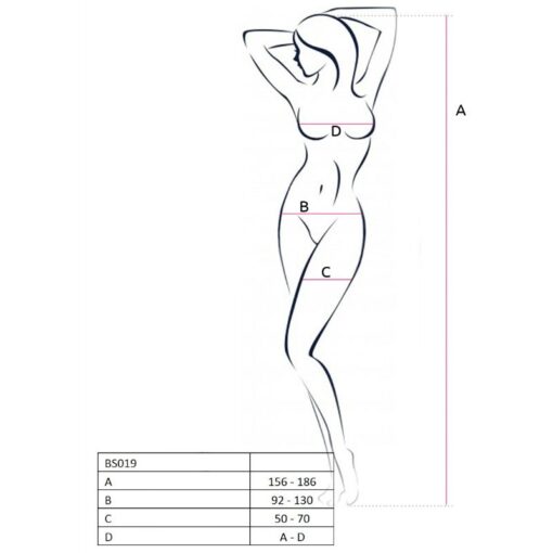 PASSION WOMAN BS019 BODYSTOCKING SCHWARZ EINE GRÖSSE – Bild 2