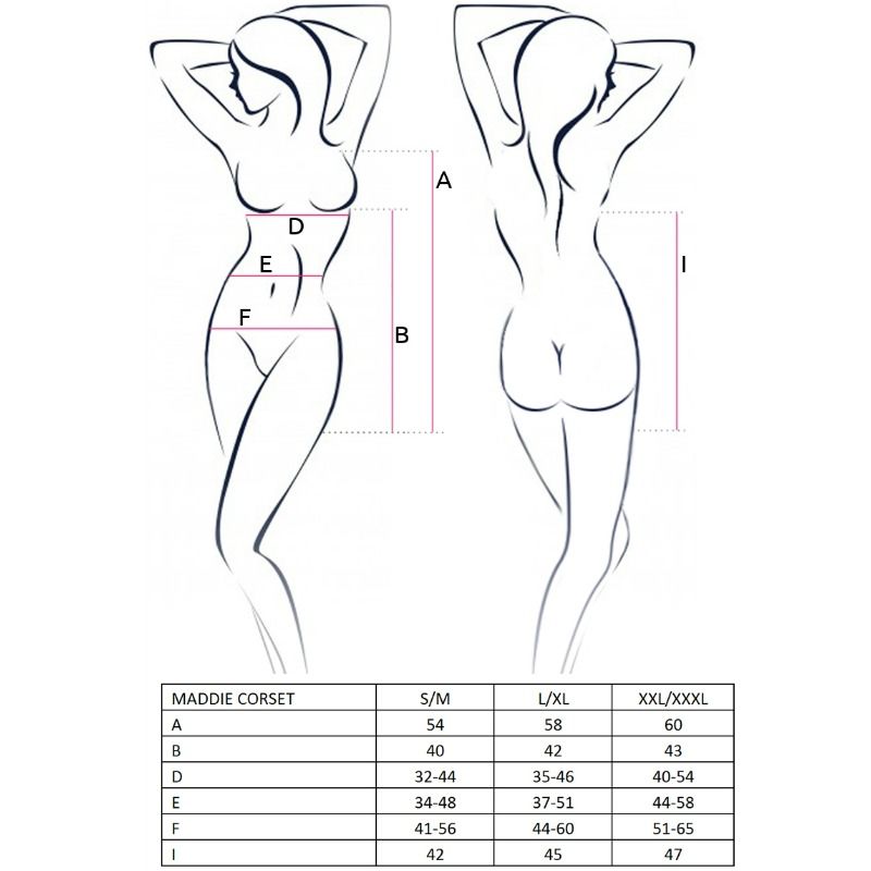 PASSION WOMAN MADDIE CORSET SCHWARZ S / M. – Bild 2