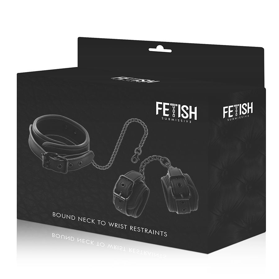 FETISH SUBMISSIVE COLLAR Y ESPOSAS CUERO VEGANO CON FORRO DE NOPRENO – Bild 10