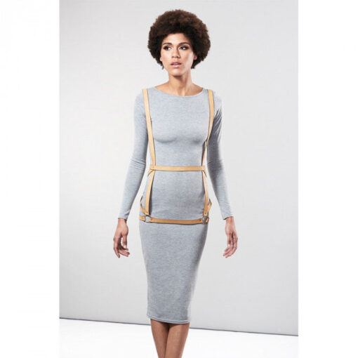 BIJOUX INDISCRETS MAZE ARROW DRESS HARNESS - BRAUN – Bild 3