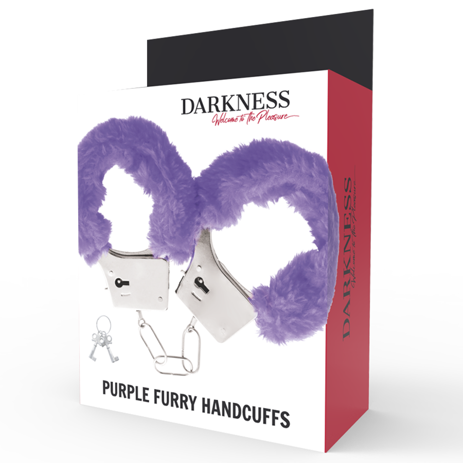 DARKNESS PLEASURE FURRY HANDCUFFS PURPLE – Bild 2