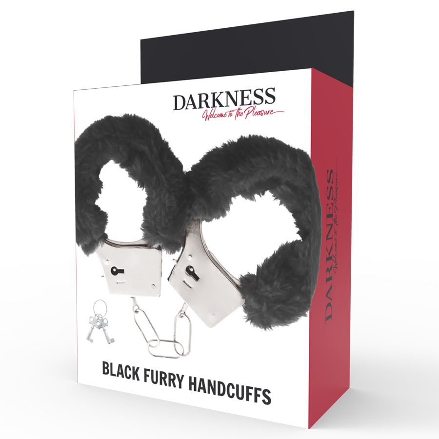 DARKNESS PLEASURE FURRY HANDCUFFS SCHWARZ – Bild 3