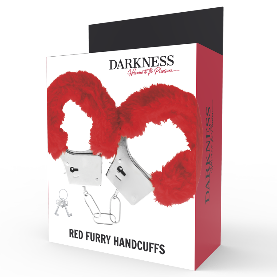 DARKNESS PLEASURE FURRY HANDCUFFS ROT – Bild 3