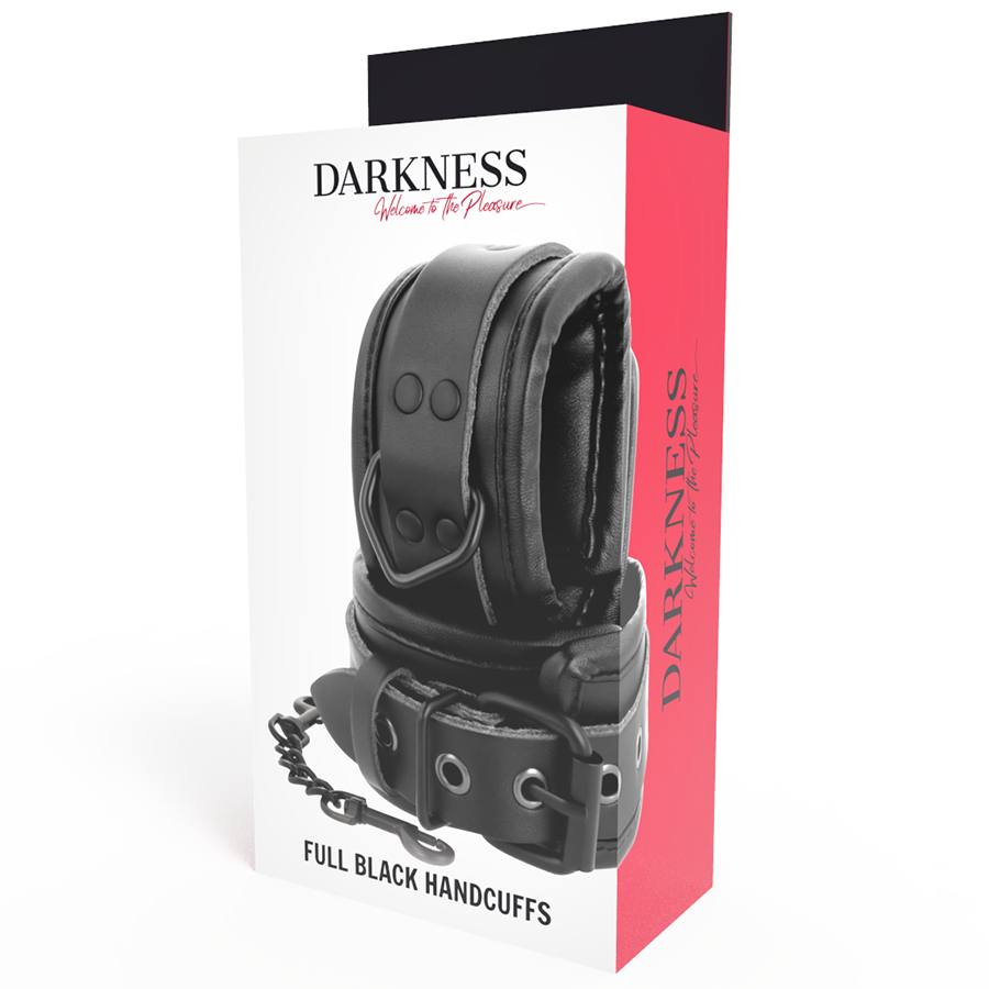 DARKNESS LEATHER WRIST RESTRAINTS BLACK – Bild 6