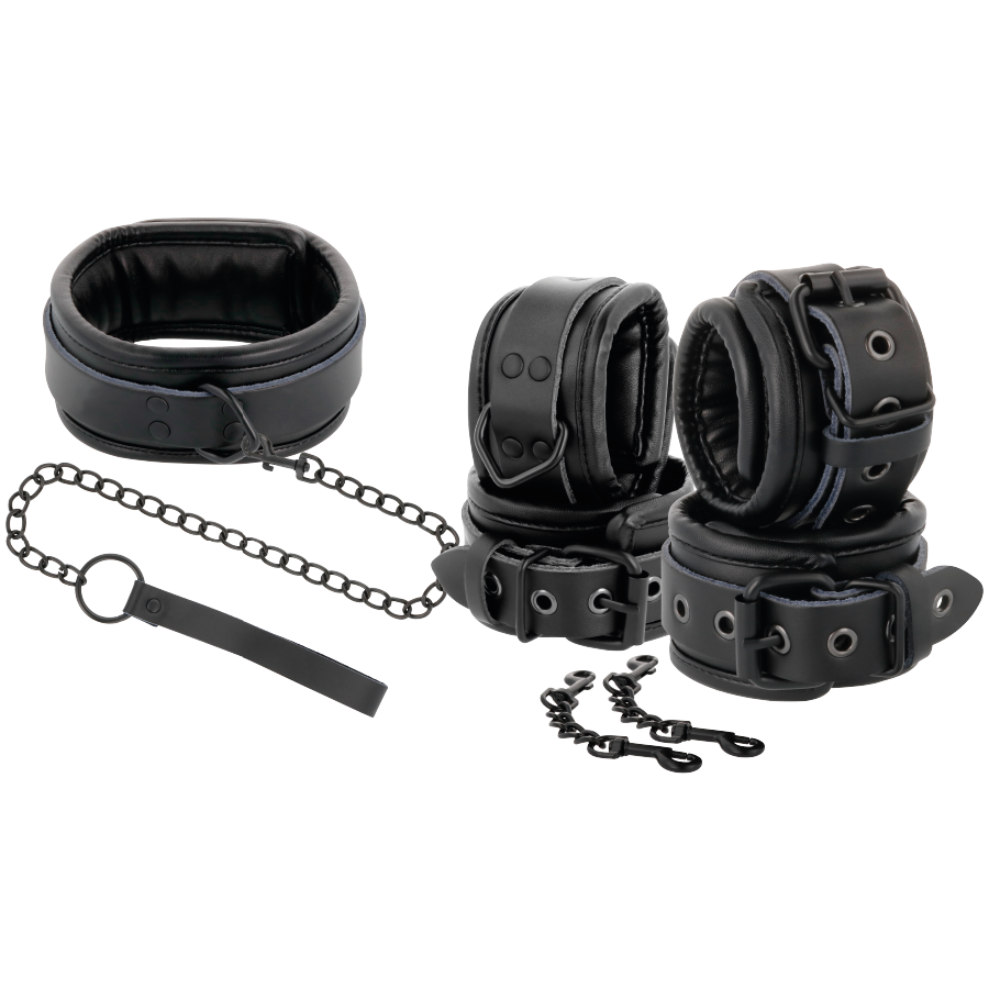 DARKNESS LEATHER AND HANDCUFFS BLACK – Bild 2