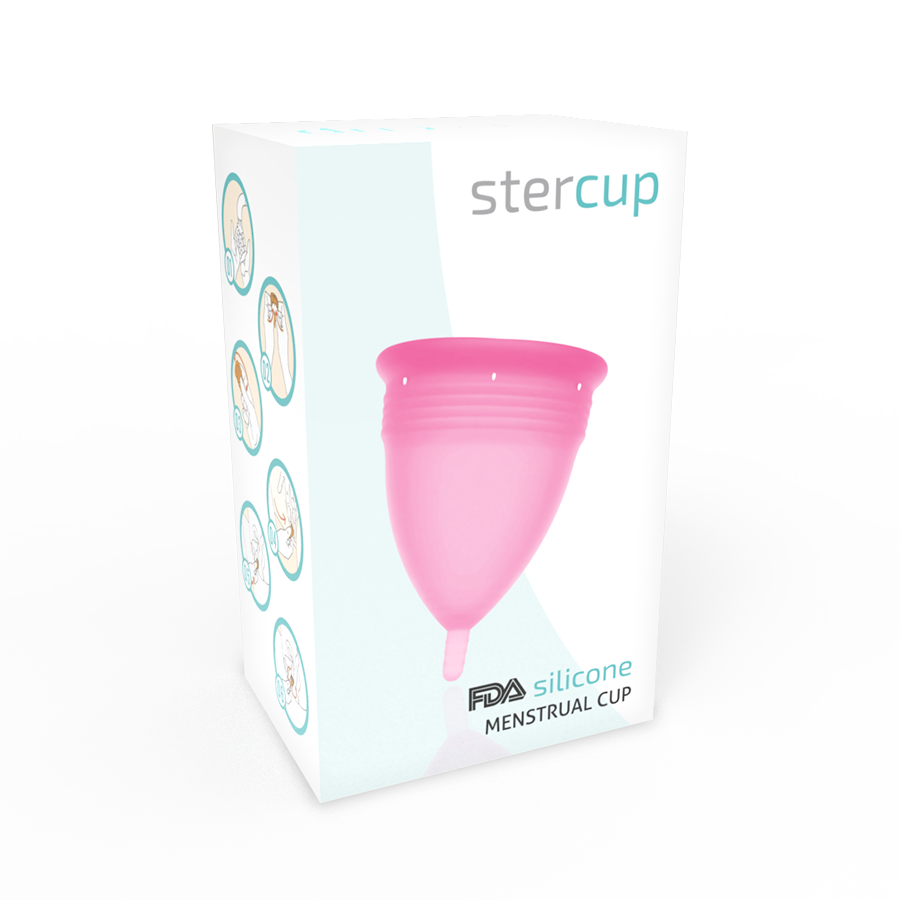 STERCUP MENSTRUAL CUP GRÖSSE ROSA FARBE FDA SILICONE – Bild 5