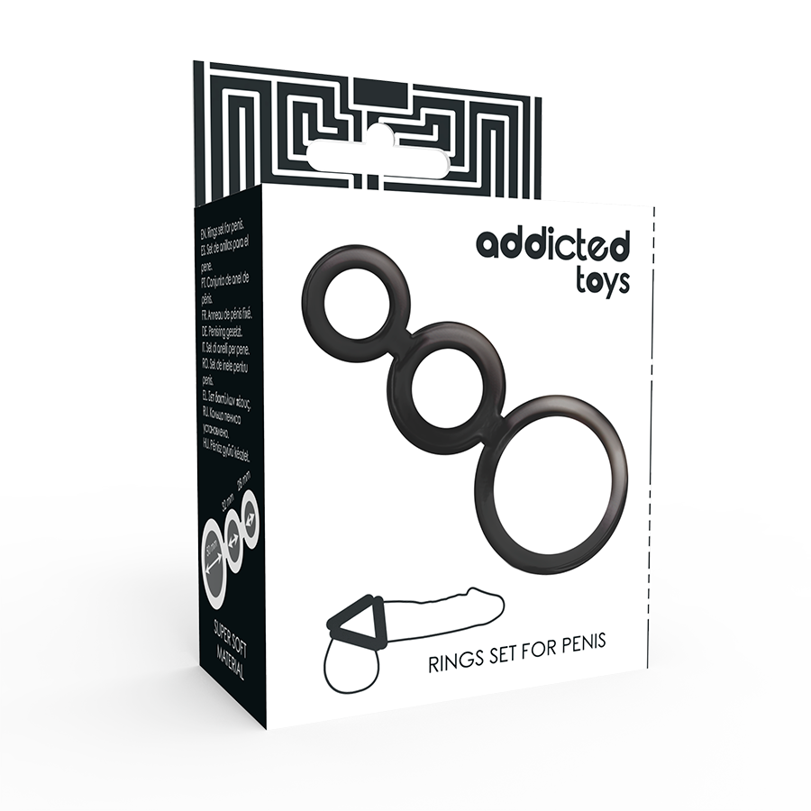 ADDICTED TOYS SET ANILLOS PENE Y TESTICULOS - AHUMADO – Bild 4