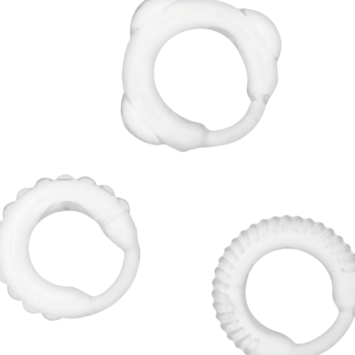 ADDICTED TOYS  SET 3 ANILLOS PENE CLEAR – Bild 3