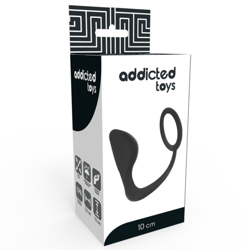 ADDICTED TOYS ANAL PLUG MIT SCHWARZEM PENISRING – Bild 4