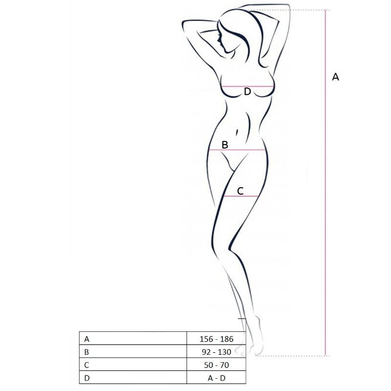 PASSION WOMAN BS047 BODYSTOCKING - SCHWARZ EINE GRÖSSE – Bild 3