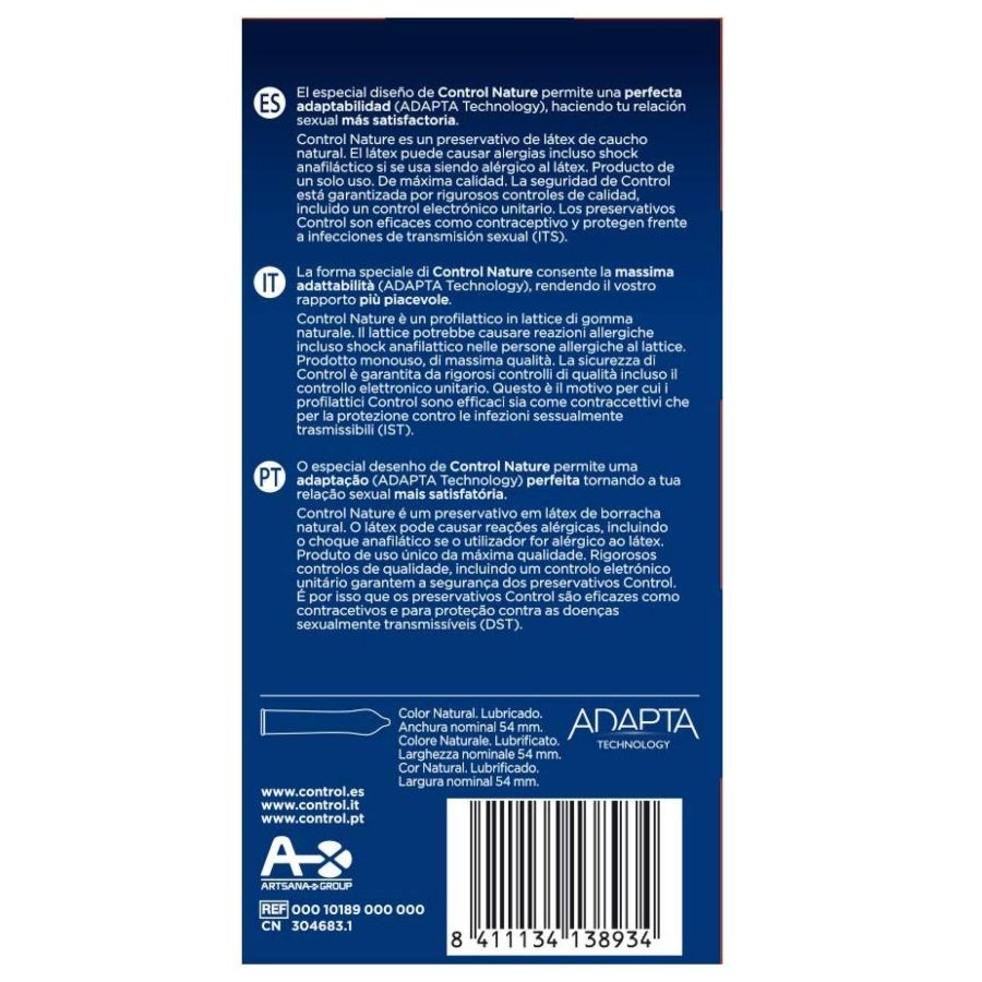 CONTROL ADAPTA NATURE CONDOMS 24 UNITS – Bild 2
