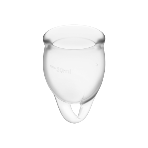 ZUFRIEDENER FÜHLT SICH VERTRAUEN MENSTRUAL CUP CLEAR 15 + 20ML – Bild 3