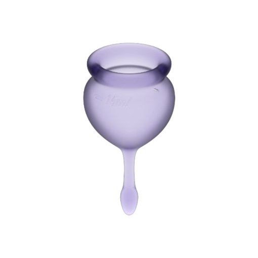 ZUFRIEDEN FÜHLEN SICH GUT MENSTRUAL CUP PURPLE 15 + 20ML – Bild 2