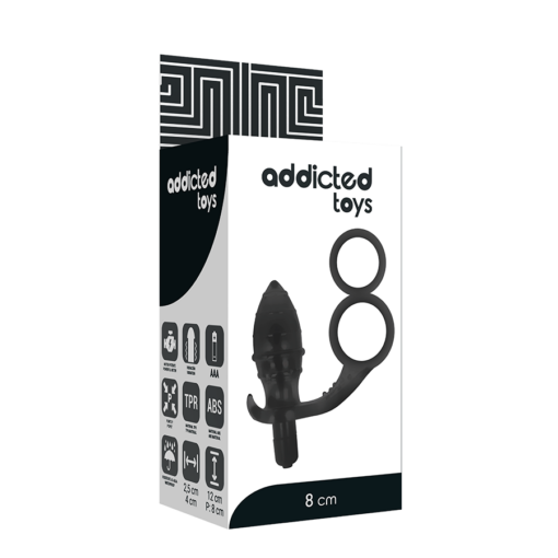 ADDICTED TOYS ANAL PLUG MIT DOPPELTEM SCHWARZEN RING – Bild 5