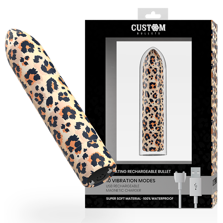 CUSTOM BULLETS RECHARGEABLE BULLET LEOPARD 10 INTENSITIES