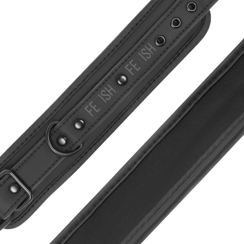 FETISH SUBMISSIVE COLLAR Y ESPOSAS CUERO VEGANO CON FORRO DE NOPRENO – Bild 8