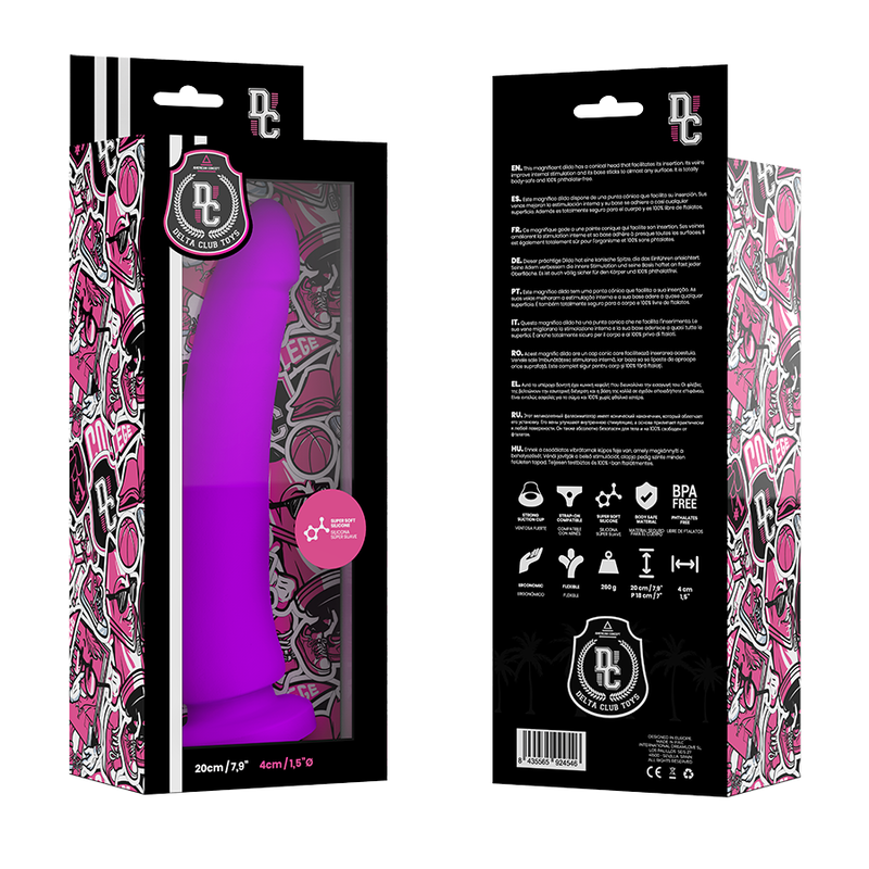 DELTA CLUB TOYS DILDO LILA SILICONA MEDICA 20 X 4 CM – Bild 4